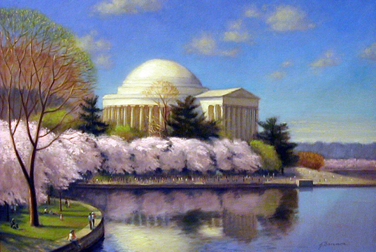 bannon jefferson memorial cherry blossoms