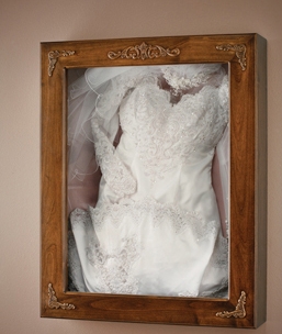 framed wedding dress