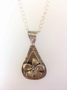 Sue Broadway - Silver Clay Drop Pendant