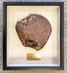 Catcher's mitt shadowbox frame