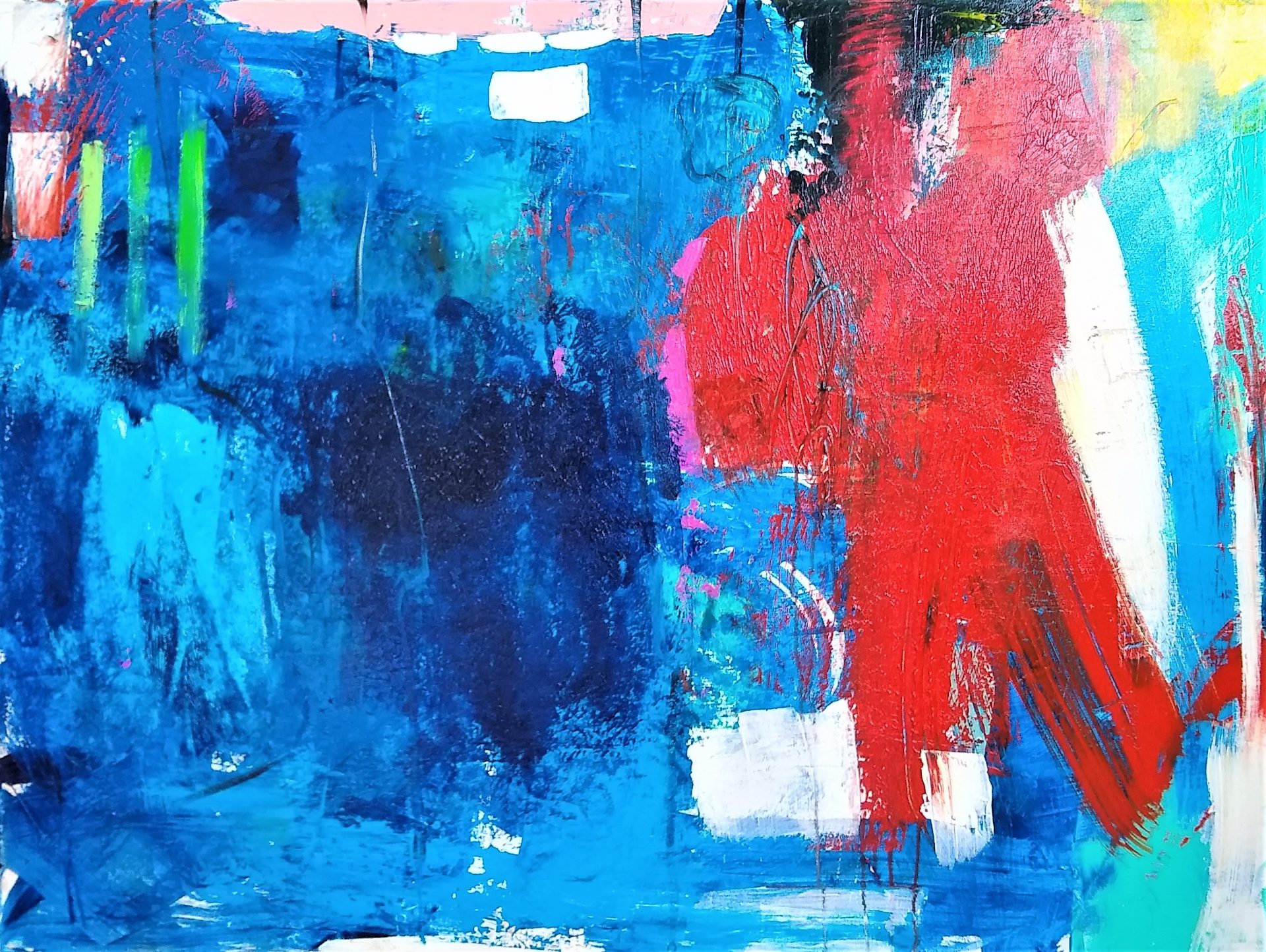 Buck Nelligan, "Untitled Abstract 8," 36" X 48", Acrylic on Canvas